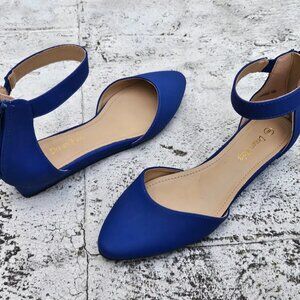DREAM PAIRS Womens Sandal Low Wedge Ankle Strap Flats Shoes Size 8